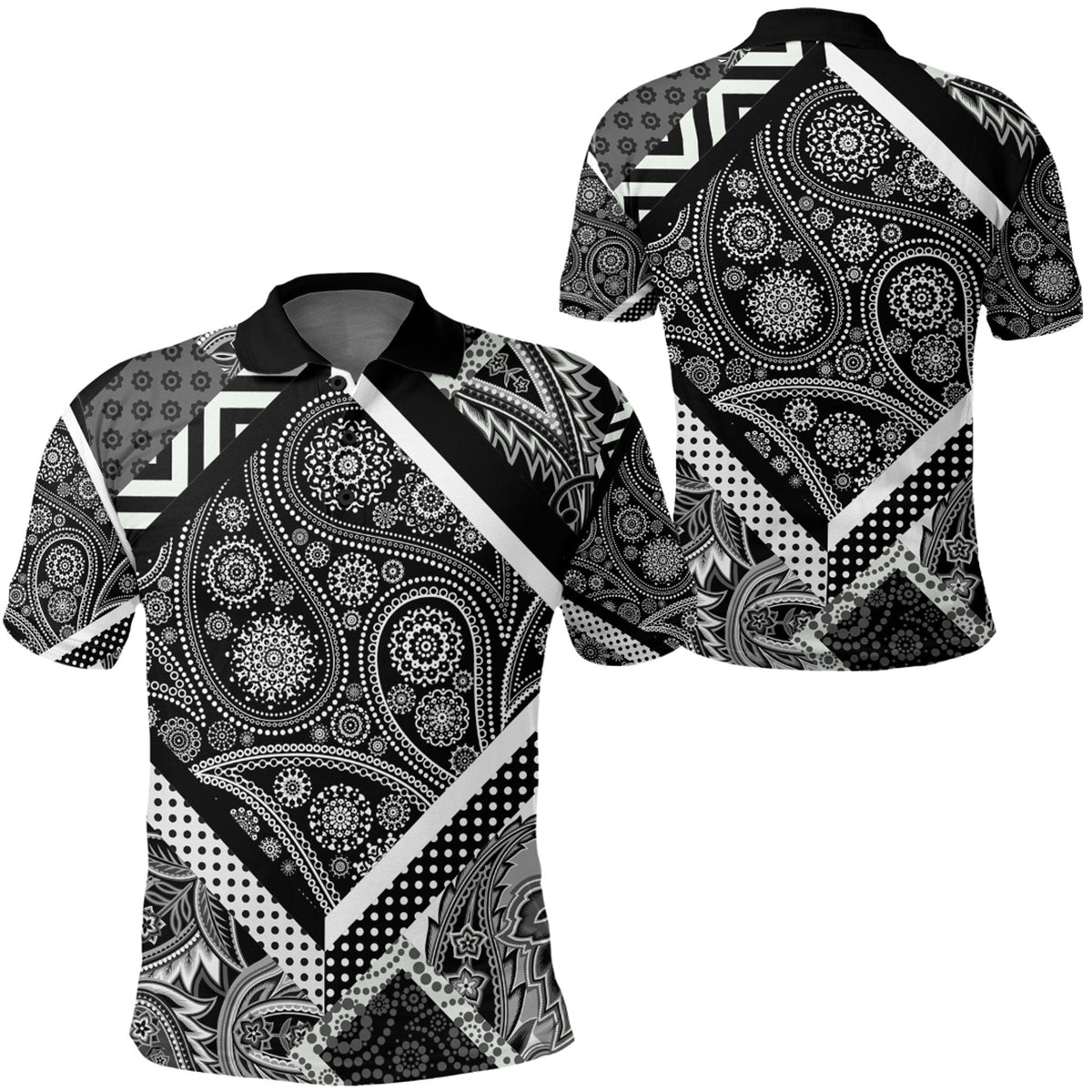 Paisley Polo Shirt Bandana Pattern Seamless Ver.50 RLT13 - Wonder Print Shop