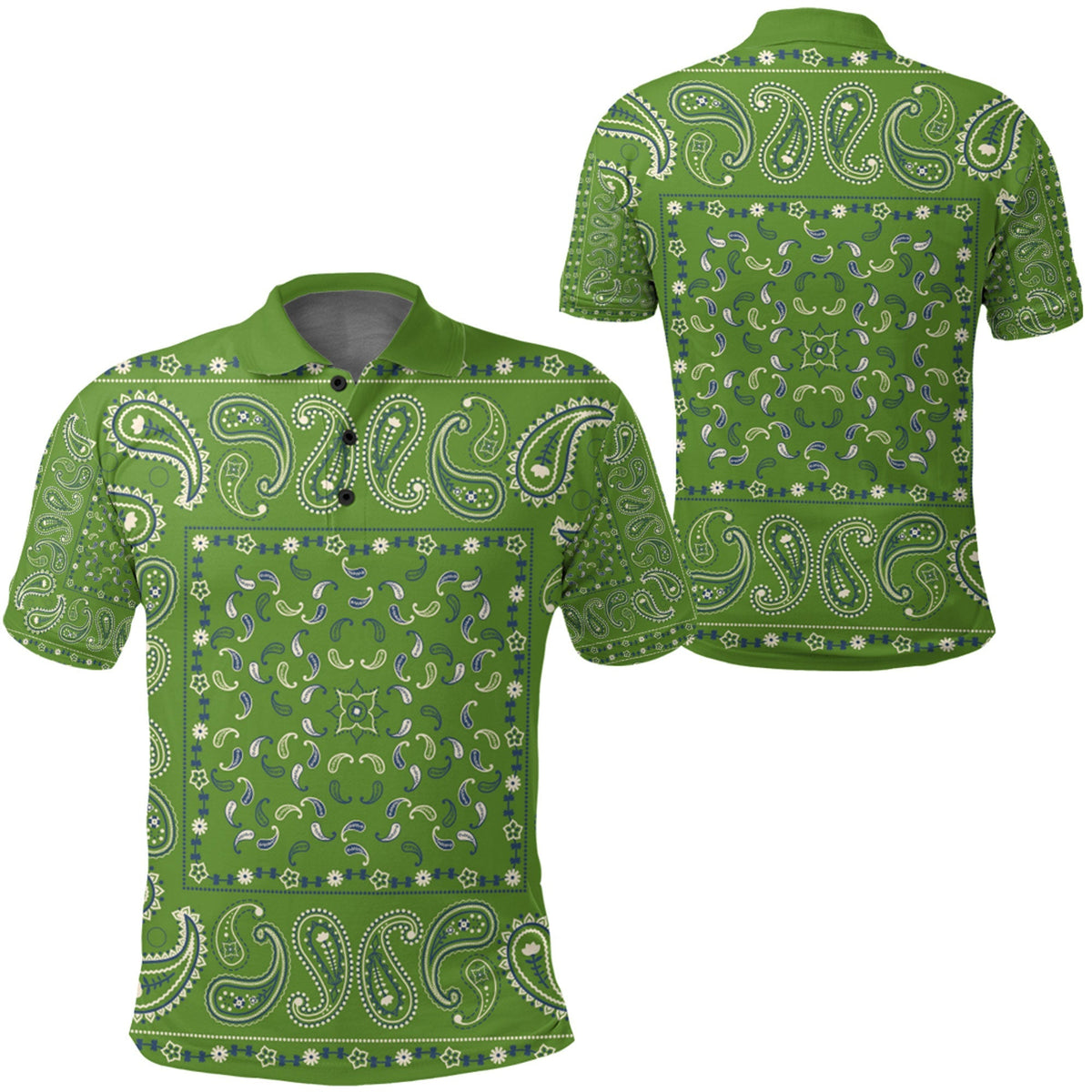 Paisley Polo Shirt Bandana Pattern Seamless Ver.45 RLT13 - Wonder Print Shop