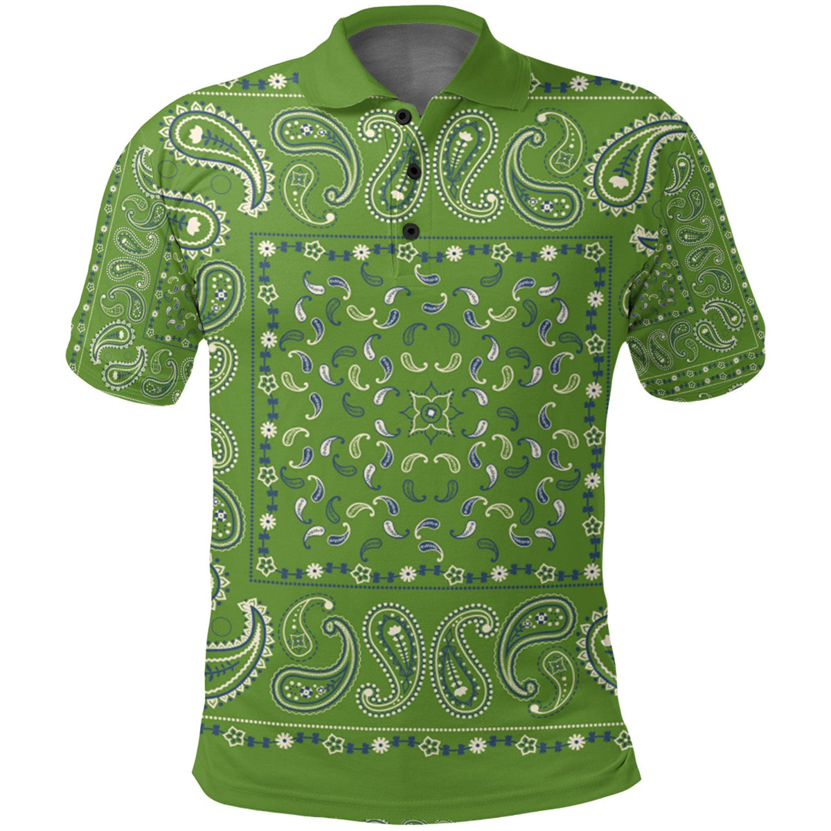 Paisley Polo Shirt Bandana Pattern Seamless Ver.45 RLT13 - Wonder Print Shop