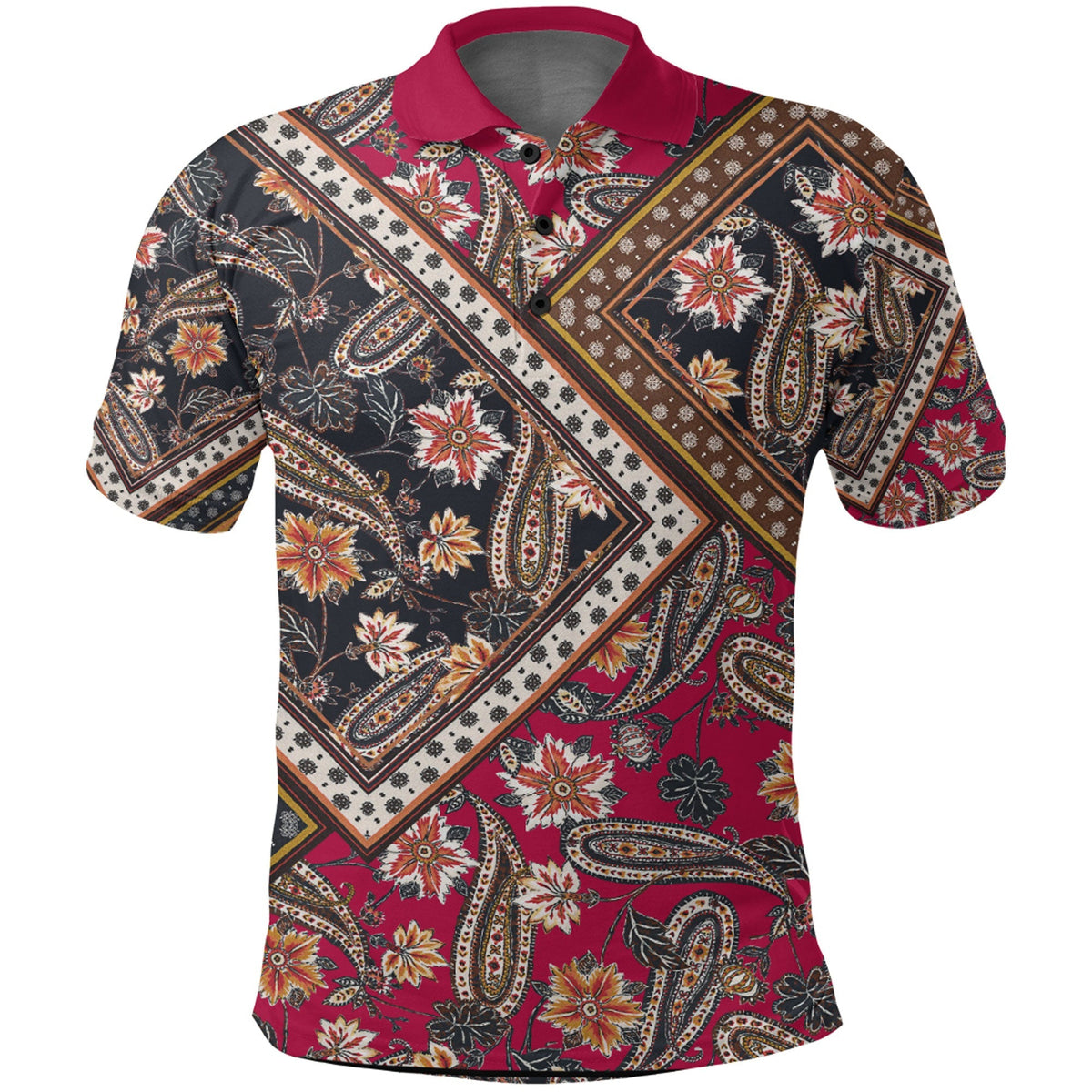 Paisley Polo Shirt Bandana Pattern Seamless Ver.47 RLT13 - Wonder Print Shop