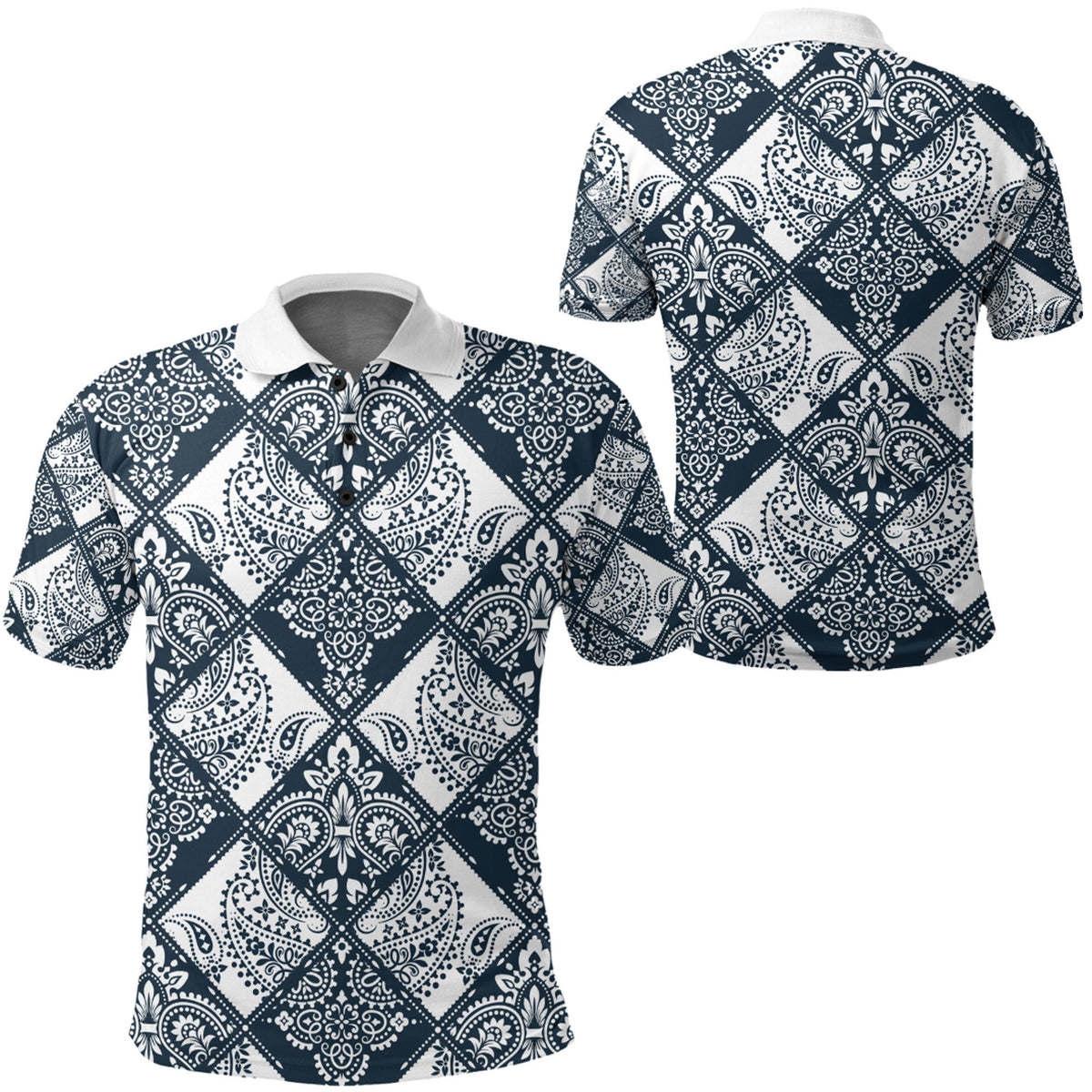 Paisley Polo Shirt Bandana Pattern Seamless Ver.12 RLT13 - Wonder Print Shop