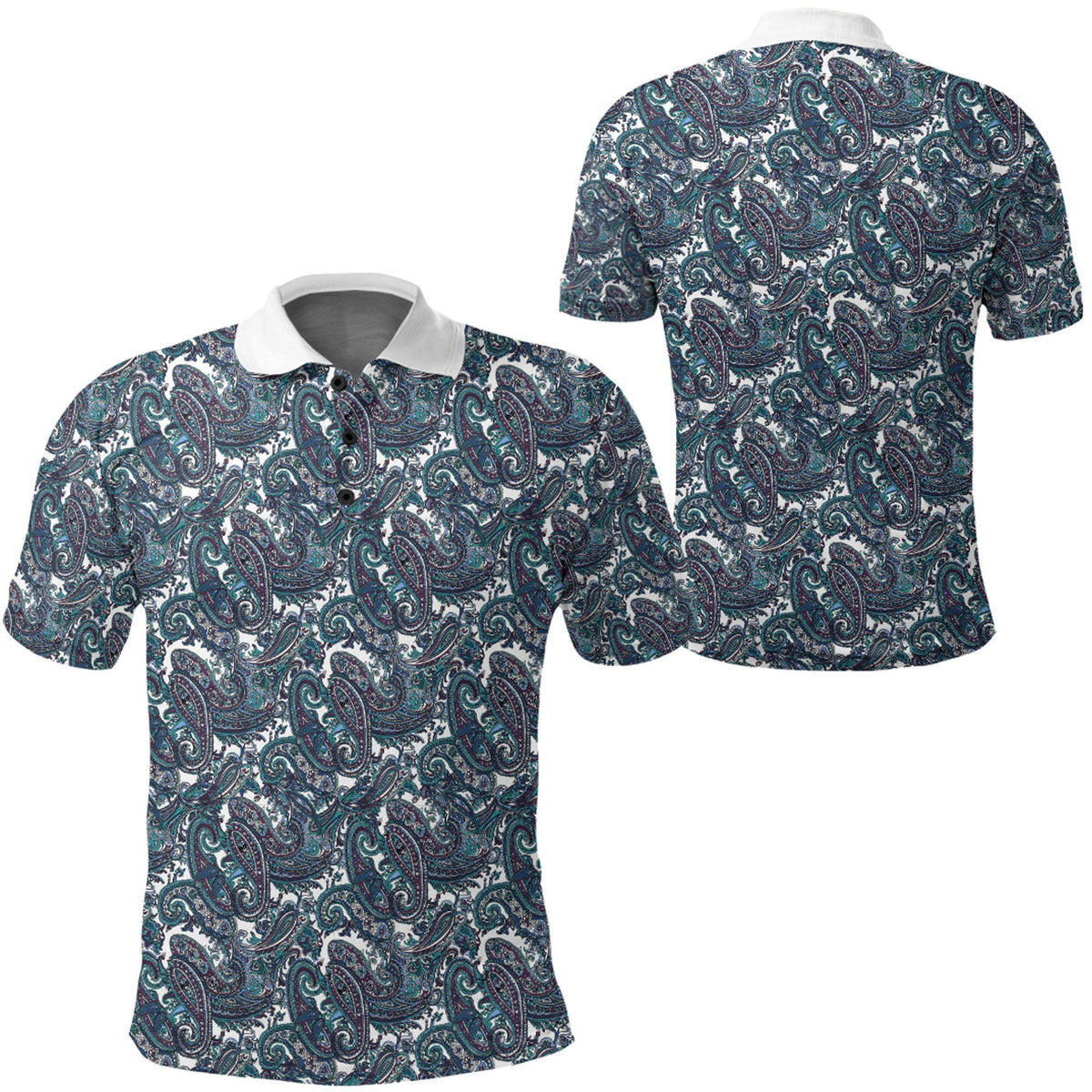 Paisley Polo Shirt Bandana Pattern Seamless Ver.13 RLT13 - Wonder Print Shop