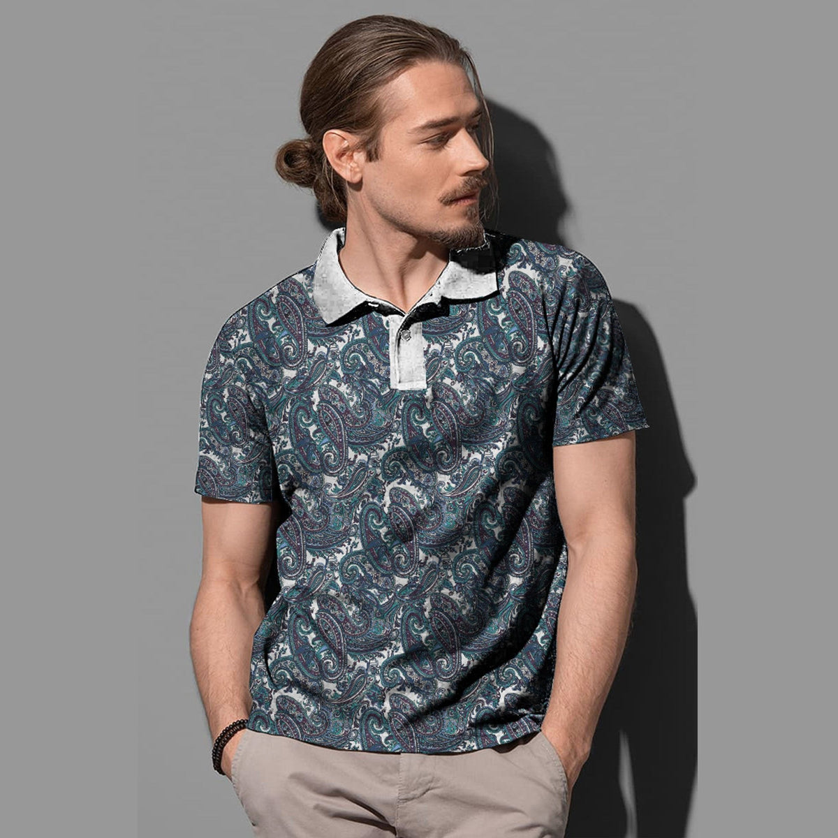Paisley Polo Shirt Bandana Pattern Seamless Ver.13 RLT13 - Wonder Print Shop