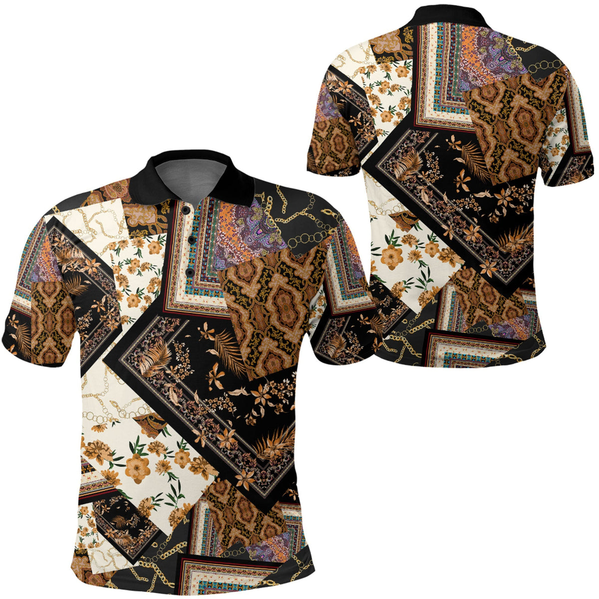 Paisley Polo Shirt Bandana Pattern Seamless Ver.07 RLT13 - Wonder Print Shop