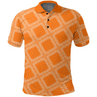 Paisley Bandana Pattern Seamless Orange Polo Shirt RLT13 - Wonder Print Shop