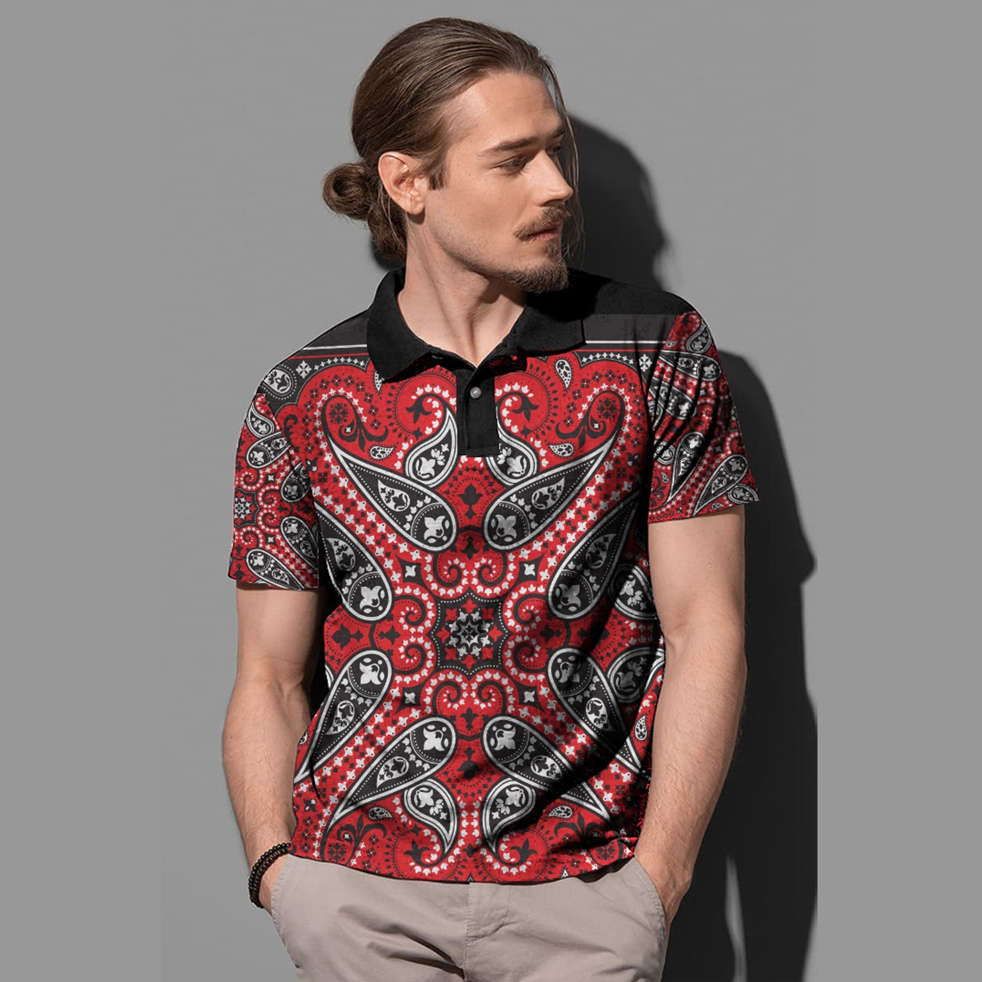 Paisley Polo Shirt Bandana Pattern Seamless Ver.18 RLT13 - Wonder Print Shop