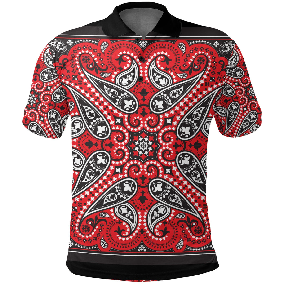 Paisley Polo Shirt Bandana Pattern Seamless Ver.18 RLT13 - Wonder Print Shop