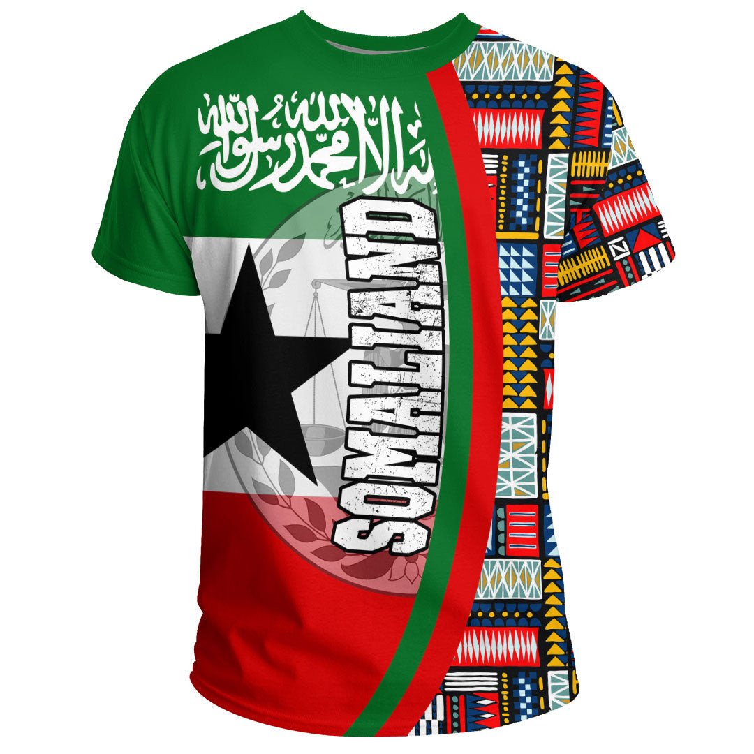 Somaliand Flag and Kente Pattern Special RLT13 - Wonder Print Shop