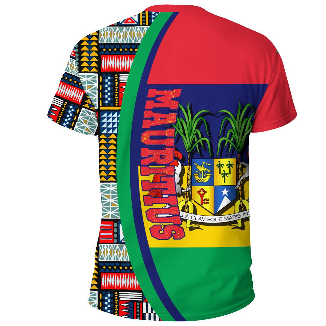 Mauritius Flag and Kente Pattern Special RLT13 - Wonder Print Shop