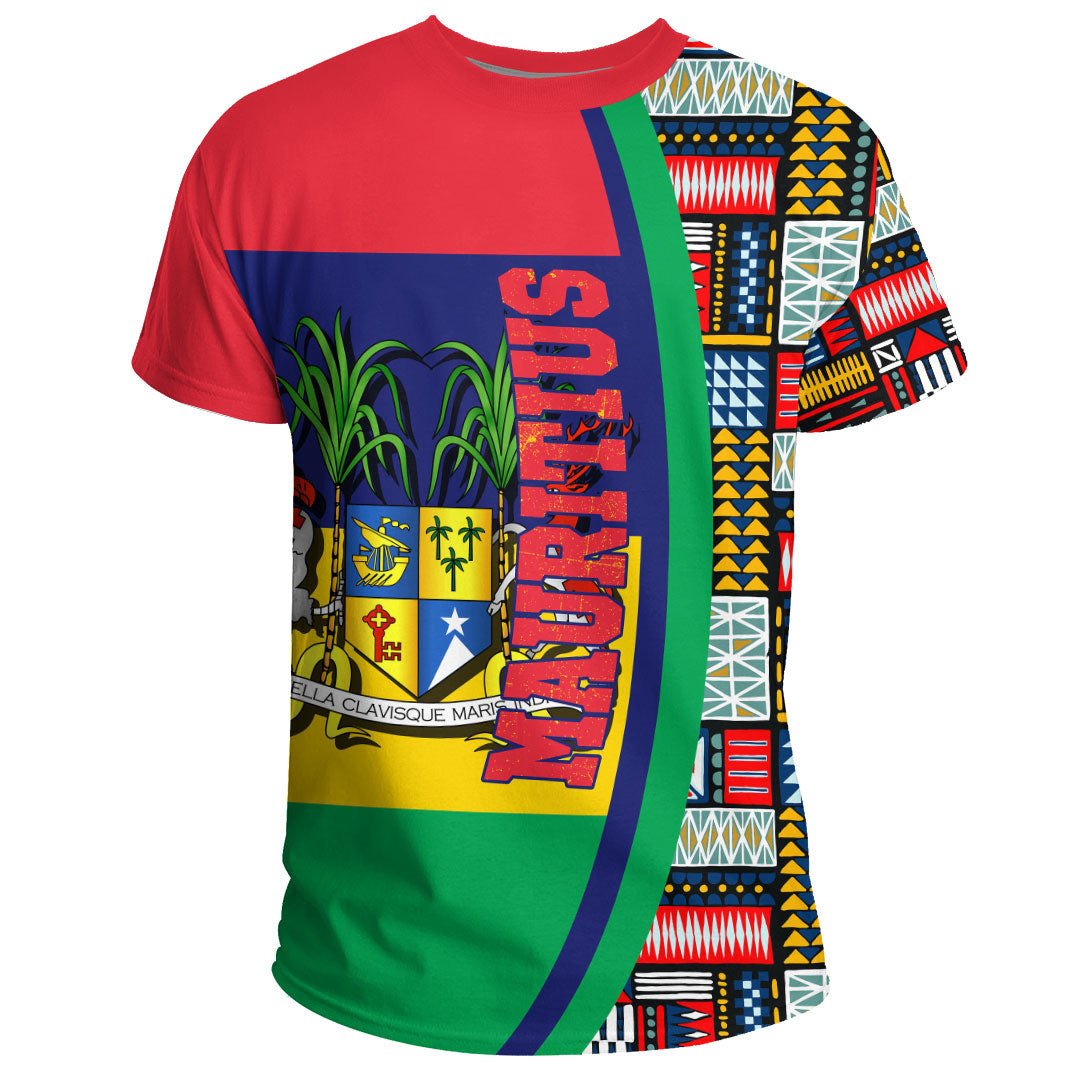 Mauritius Flag and Kente Pattern Special RLT13 - Wonder Print Shop