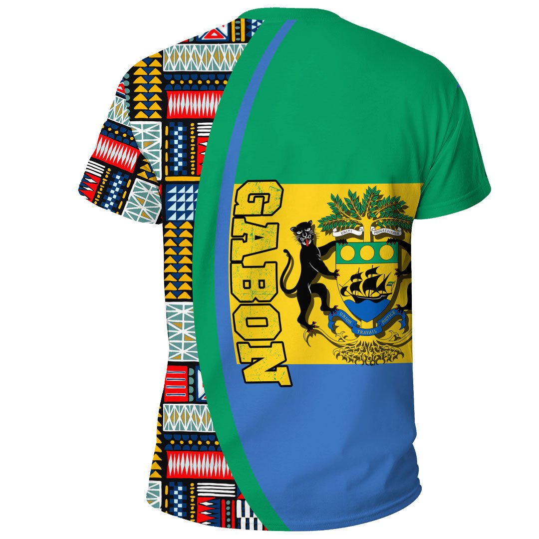 Gabon Flag and Kente Pattern Special RLT13 - Wonder Print Shop