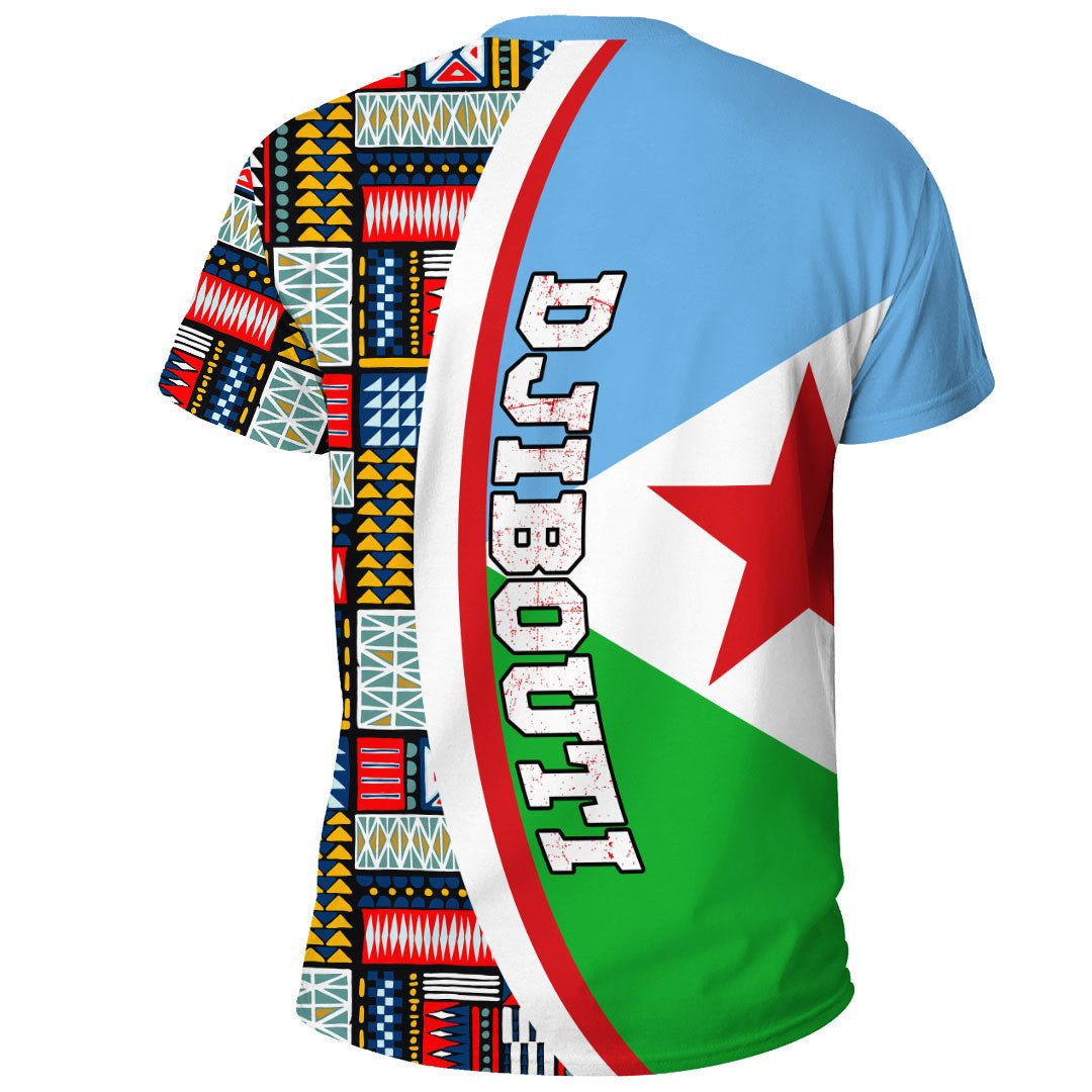 Djbouti Flag and Kente Pattern Special RLT13 - Wonder Print Shop