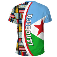 Djbouti Flag and Kente Pattern Special RLT13 - Wonder Print Shop