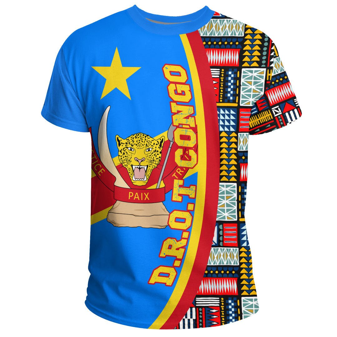 D.R Congo Flag and Kente Pattern Special RLT13 - Wonder Print Shop