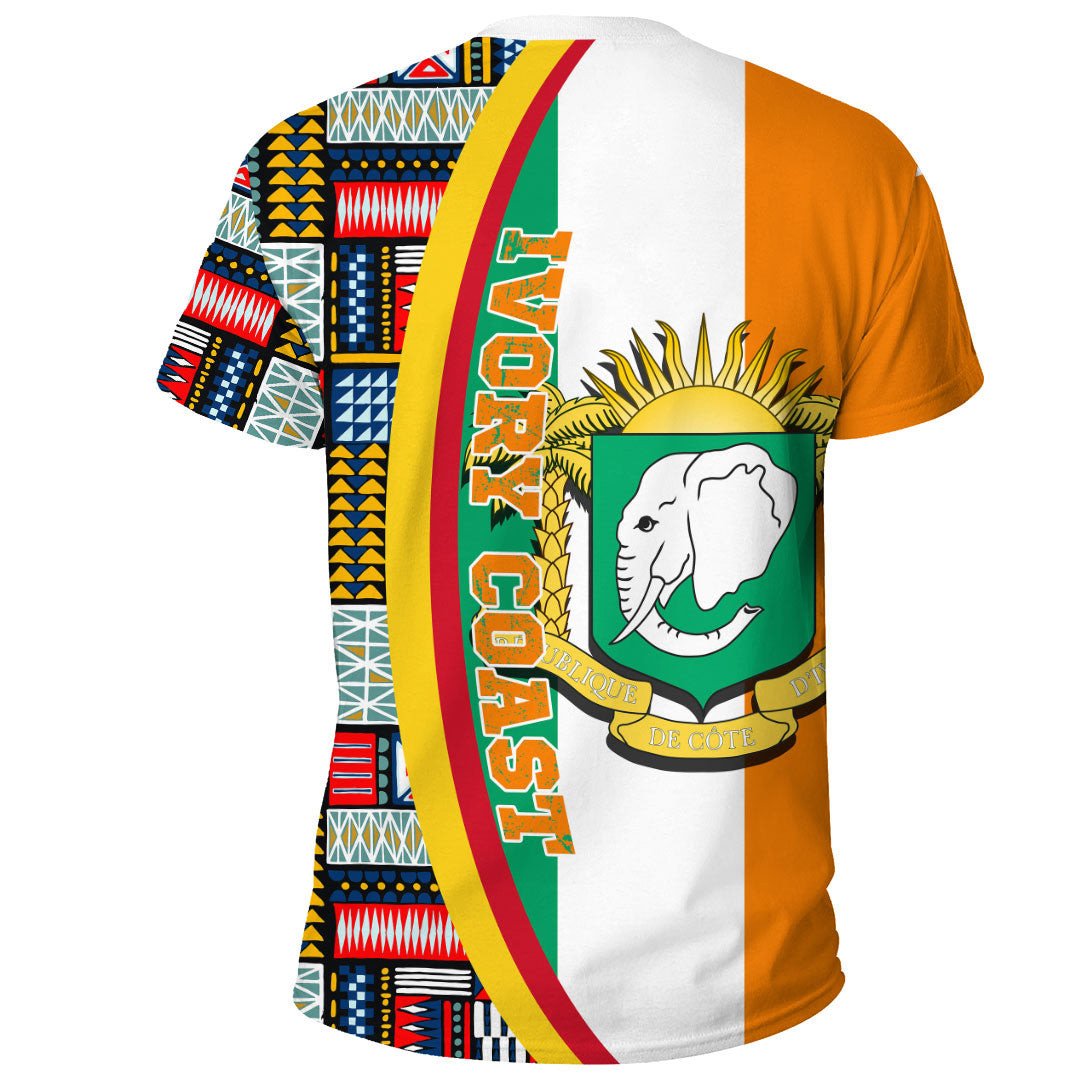 Ivory Coast Flag and Kente Pattern Special RLT13 - Wonder Print Shop
