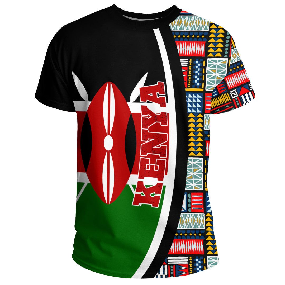 Kenya Flag and Kente Pattern Special RLT13 - Wonder Print Shop