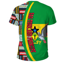 Sao Tome and Principe Flag and Kente Pattern Special RLT13 - Wonder Print Shop