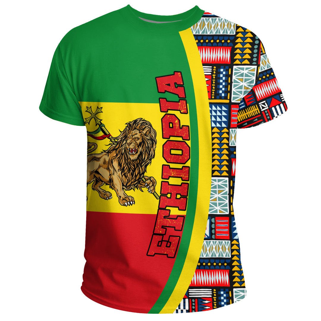 Ethiopia Flag and Kente Pattern Special RLT13 - Wonder Print Shop