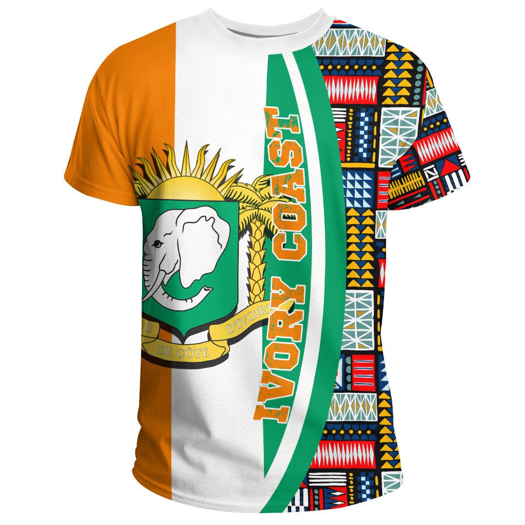 Ivory Coast Flag and Kente Pattern Special RLT13 - Wonder Print Shop