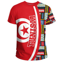 Tunisia Flag and Kente Pattern Special RLT13 - Wonder Print Shop