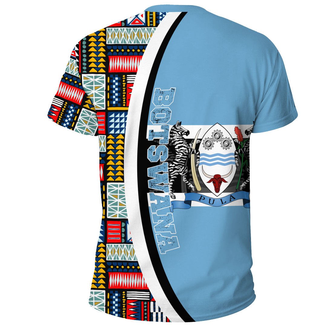Botswana Flag and Kente Pattern Special RLT13 - Wonder Print Shop