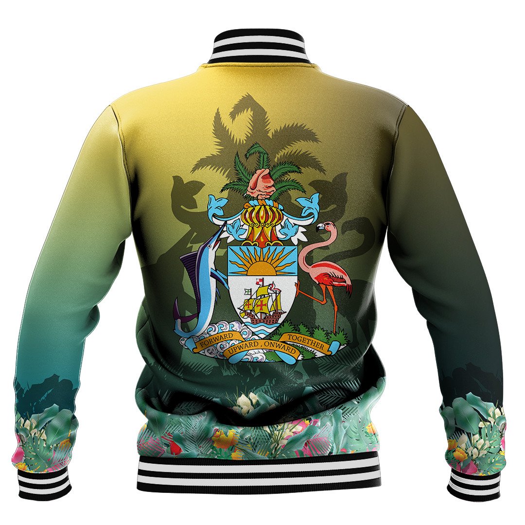 Bahamas Flag and Coat of Arms Special Style Baseball Jackets RLT13 - Wonder Print Shop