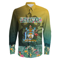 Bahamas Flag and Coat of Arms Special Style Long Sleeve Shirt RLT13 - Wonder Print Shop