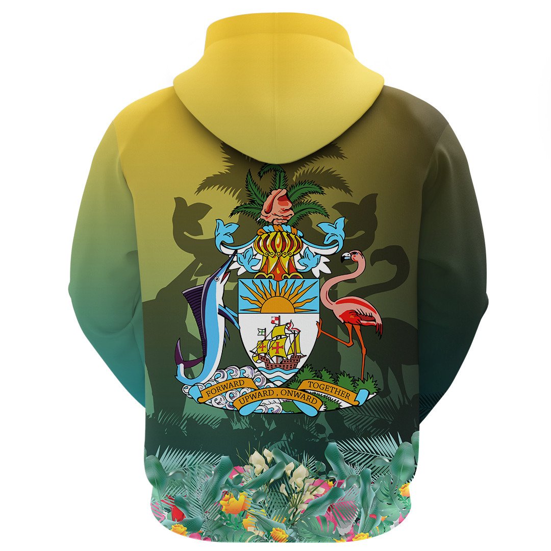 Bahamas Flag and Coat of Arms Special Style Zip Hoodie RLT13 - Wonder Print Shop