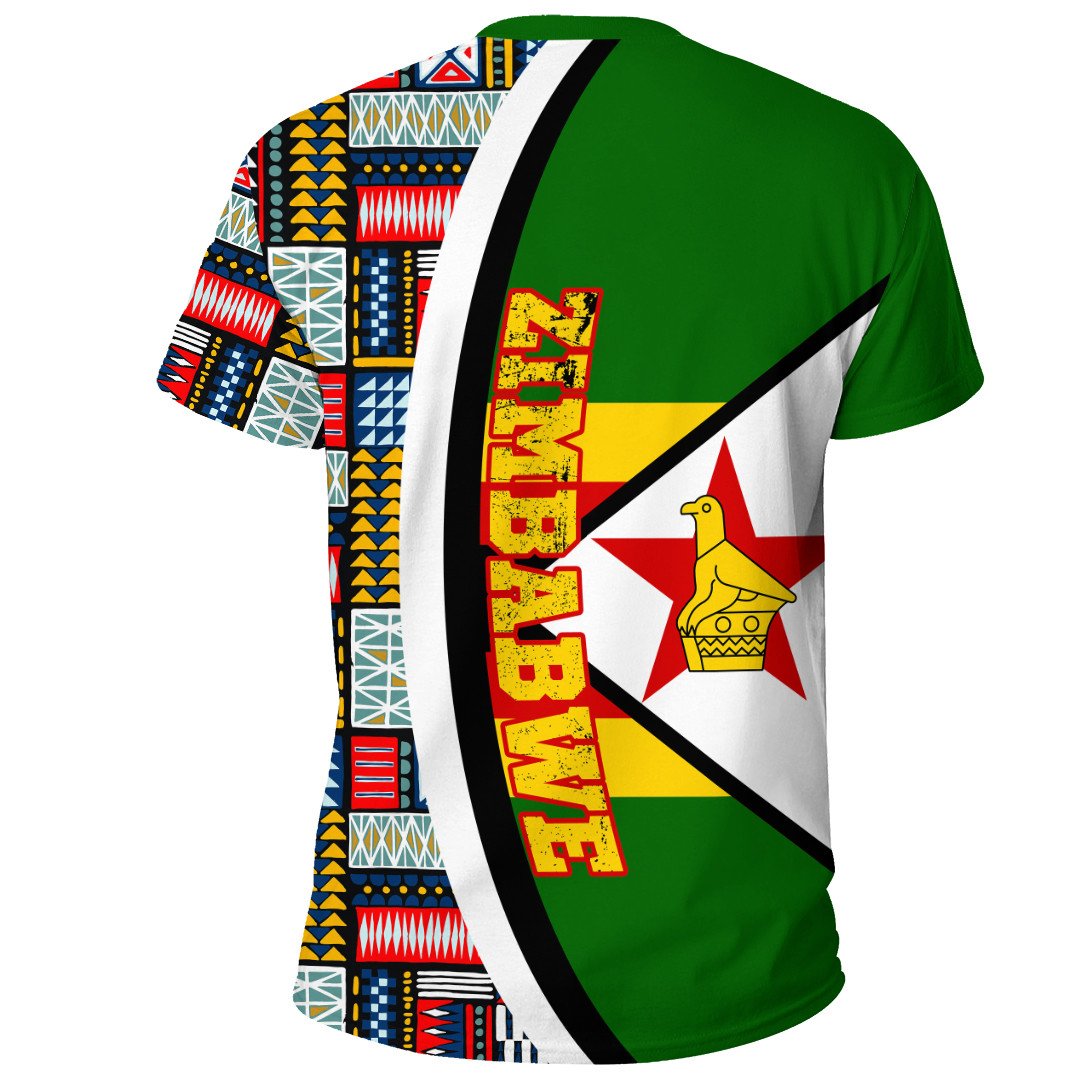 Zimbabwe Flag and Kente Pattern Special RLT13 - Wonder Print Shop