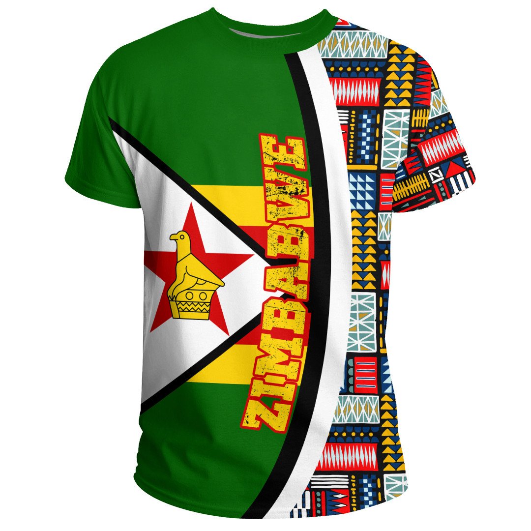 Zimbabwe Flag and Kente Pattern Special RLT13 - Wonder Print Shop