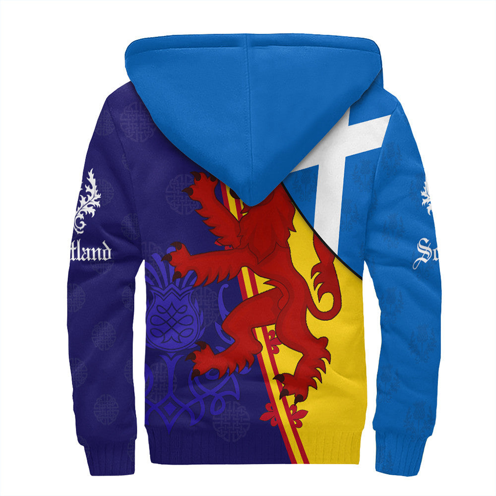 Scotland Alba Thistle Sherpa Hoodie RLT12 - Wonder Print Shop