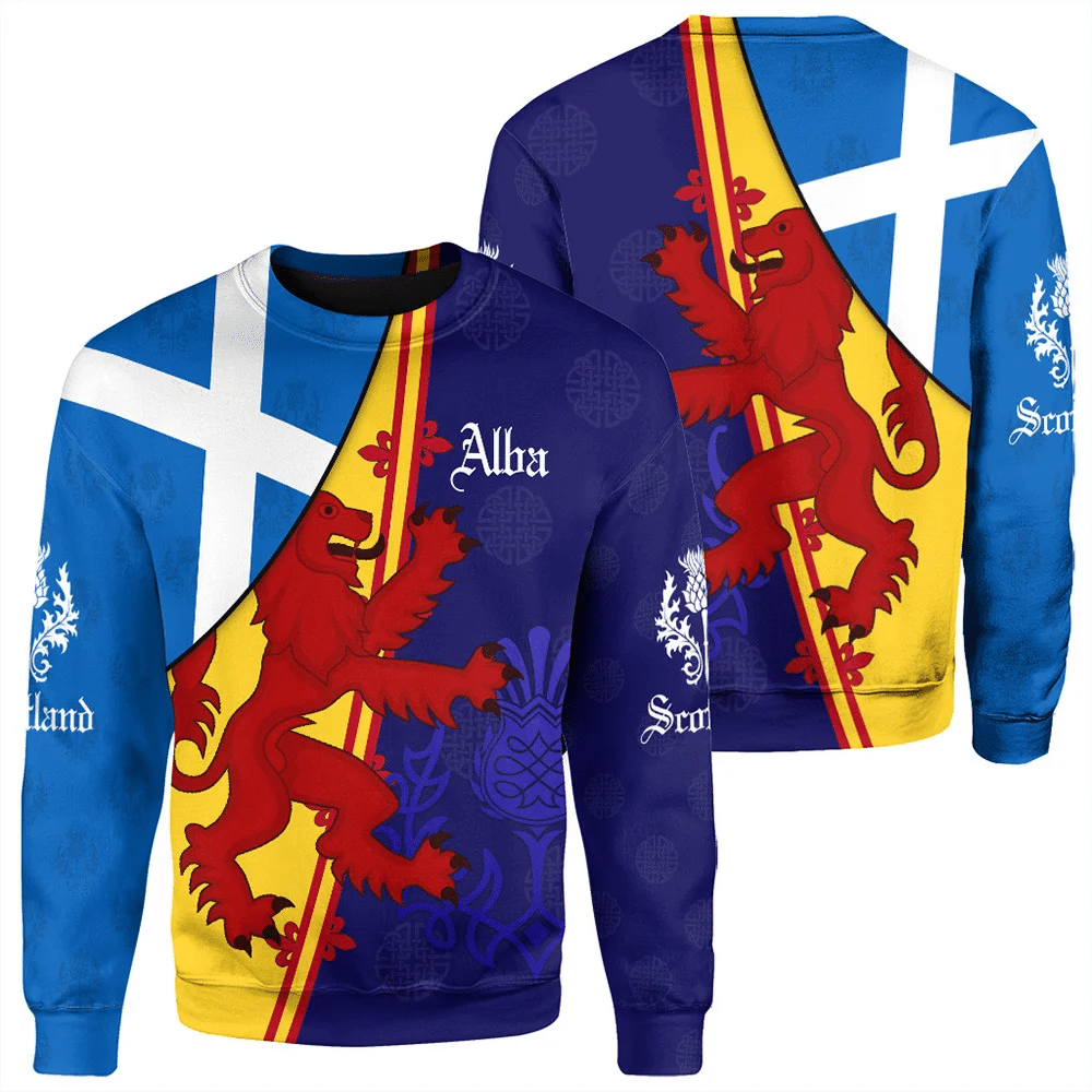 Scotland Alba Thistle Sweatshirt RLT12 - Wonder Print Shop