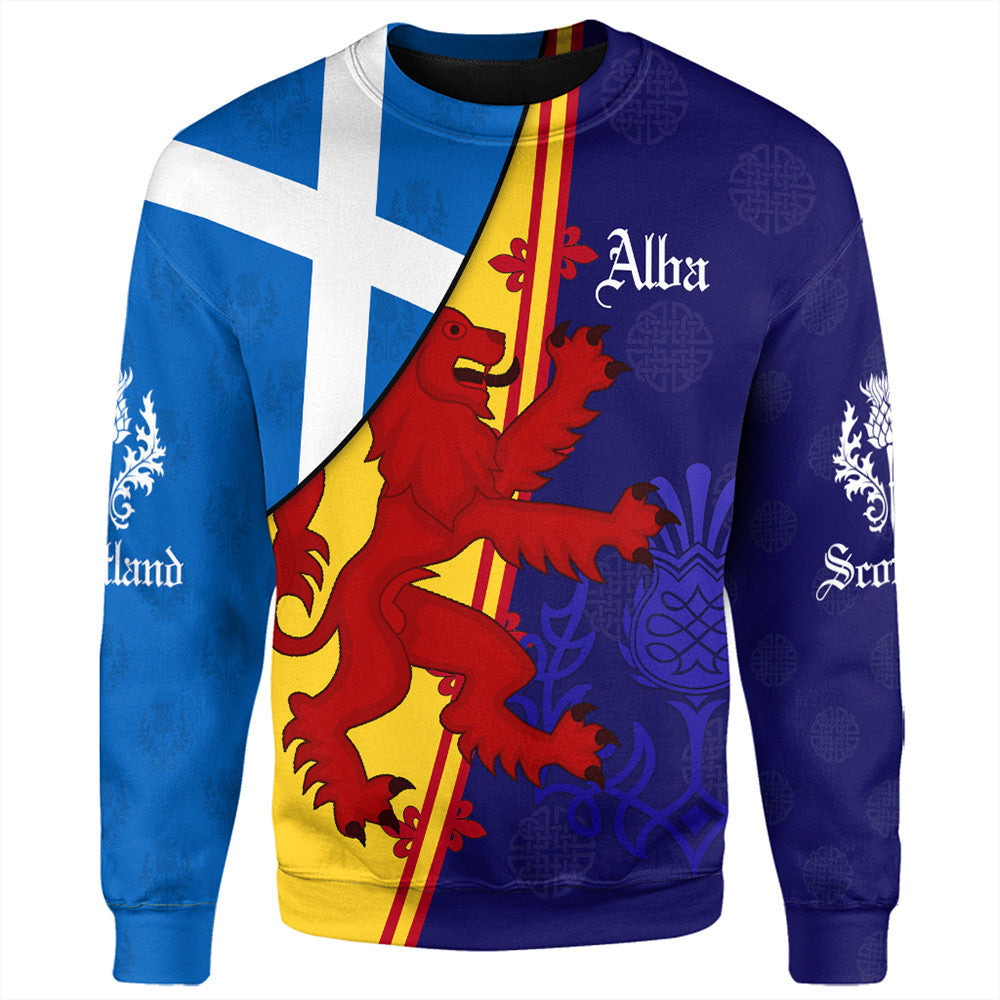 Scotland Alba Thistle Sweatshirt RLT12 - Wonder Print Shop