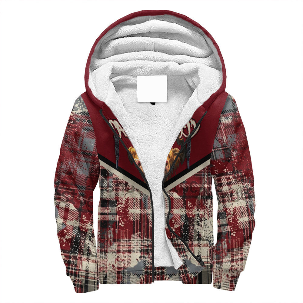 Scotland Tartan Grunge Plaid Sherpa Hoodie RLT12 - Wonder Print Shop