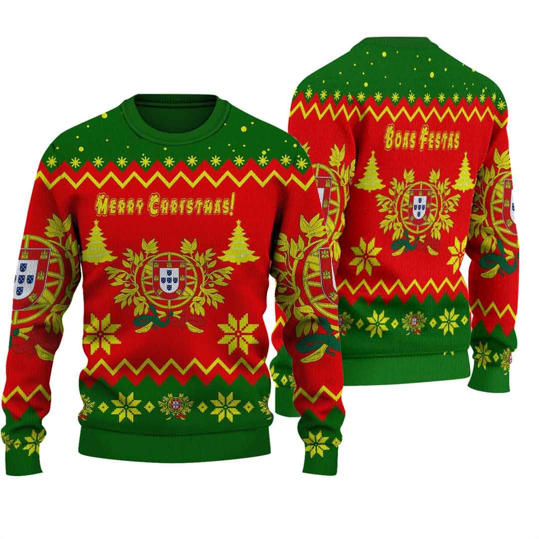 Wonder Print Shop Ugly Sweater Portugal Knitted Sweater Christmas - Wonder Print Shop
