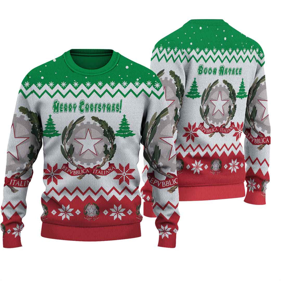 Wonder Print Shop Ugly Sweater Italy Knitted Sweater Christmas - Wonder Print Shop