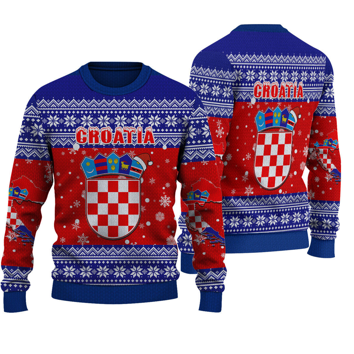 Croatia Christmas Knitted Sweater - Wonder Print Shop
