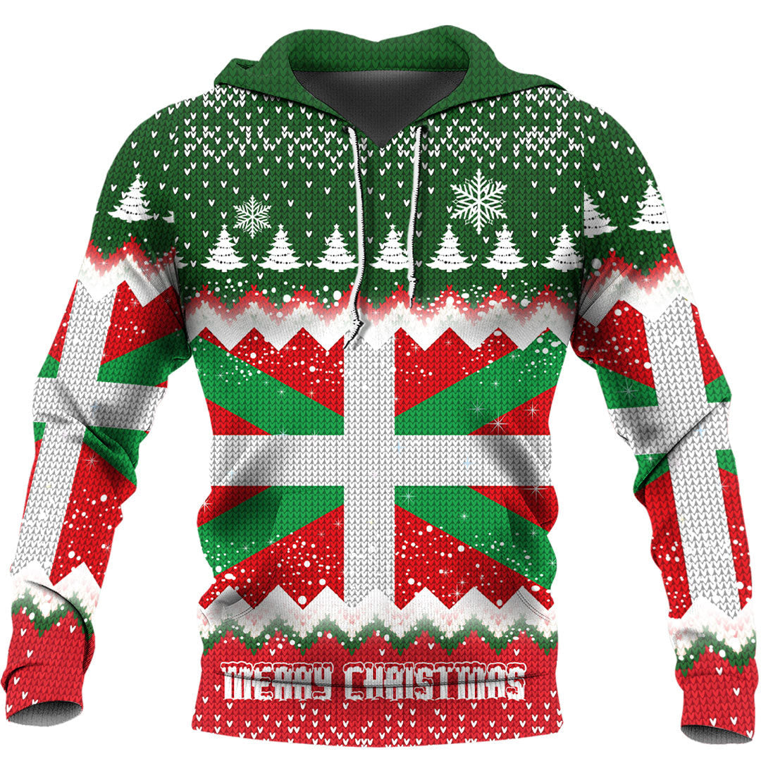 Basque Country Hoodie Merry Christmas - Wonder Print Shop