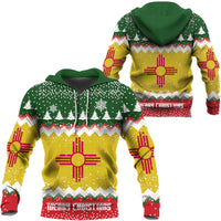 Flag Of New Mexico Hoodie Merry Christmas - Wonder Print Shop
