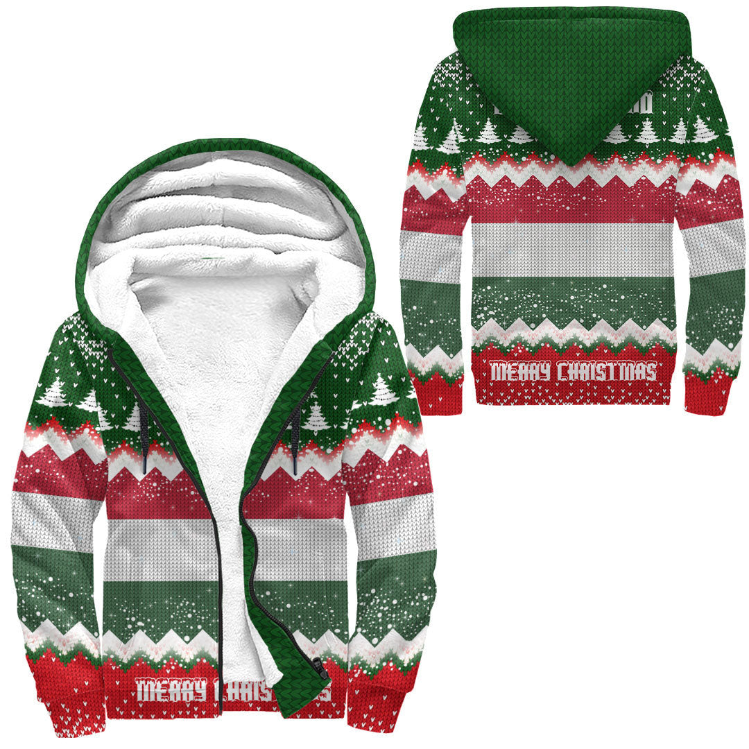 hungary-merry-christmas-sherpa-hoodie