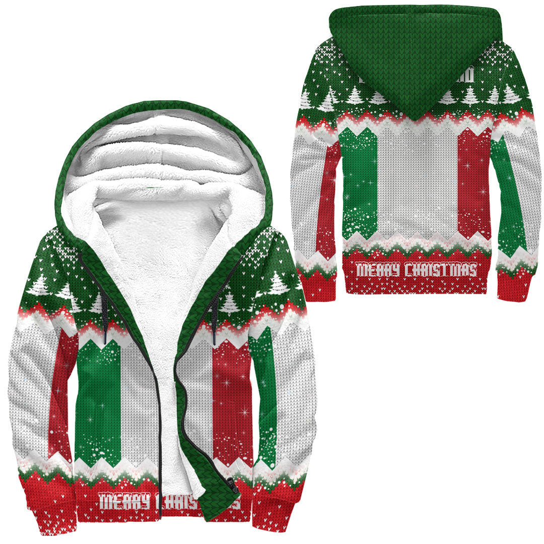 italy-merry-christmas-sherpa-hoodie