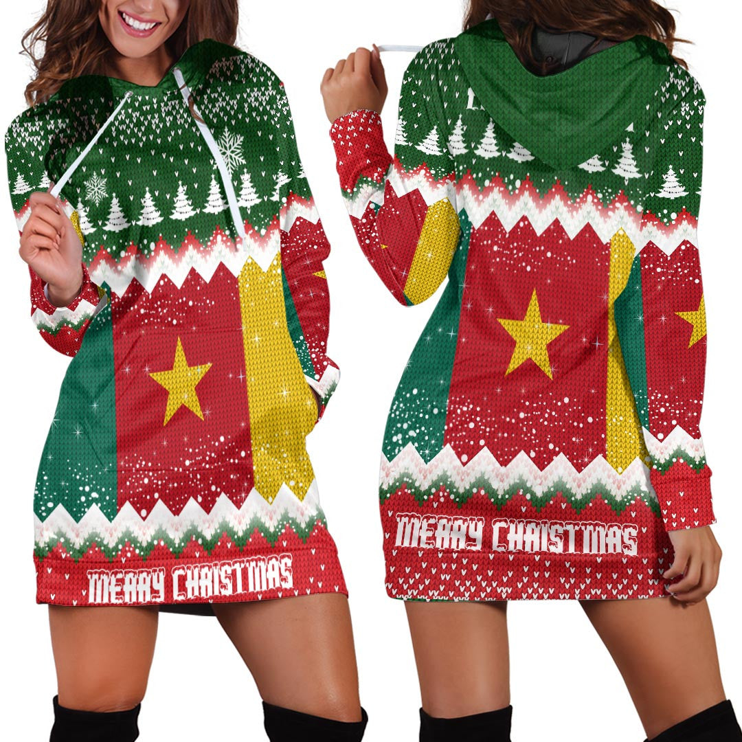 cameroon-merry-christmas-hoodie-dress