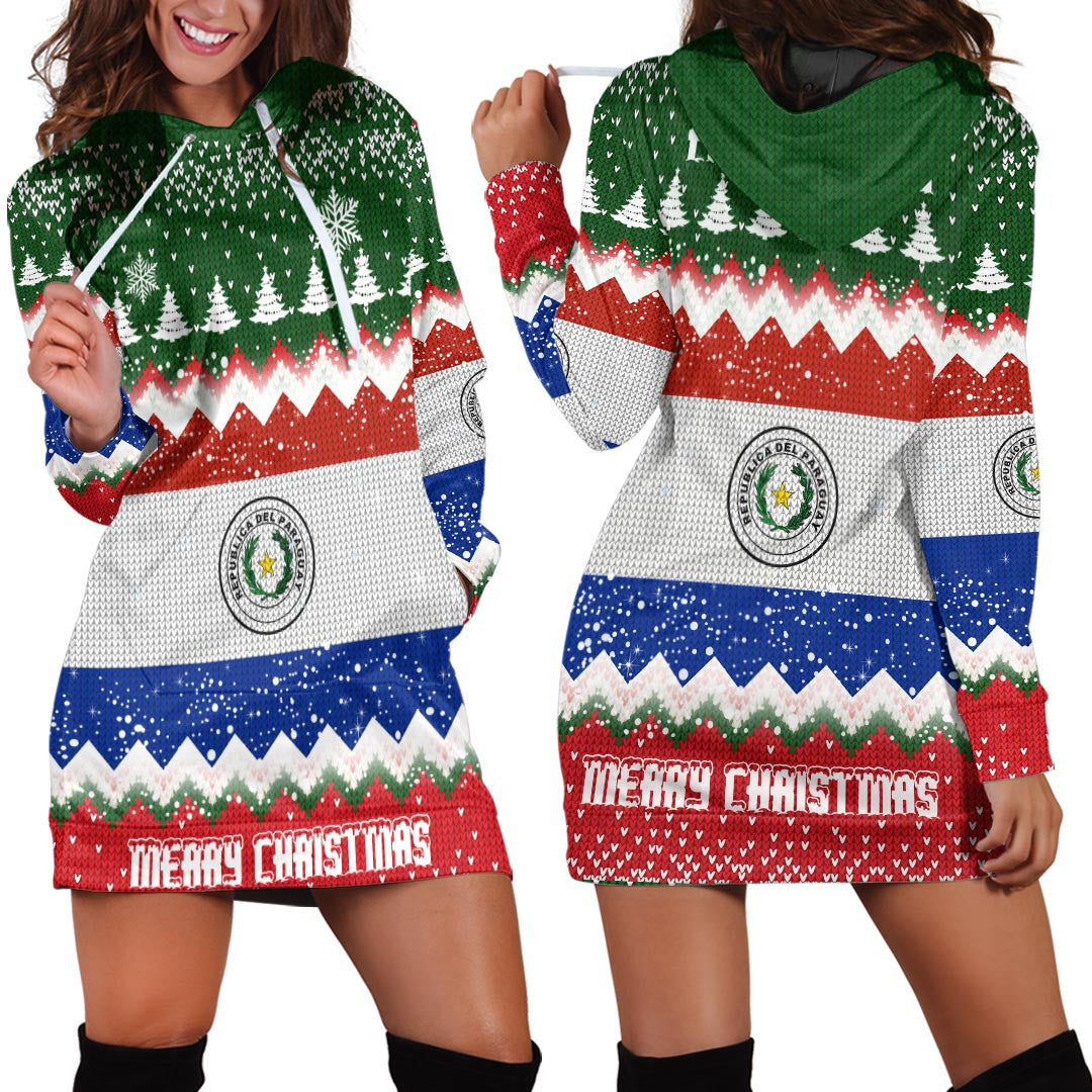 paraguay-merry-christmas-hoodie-dress