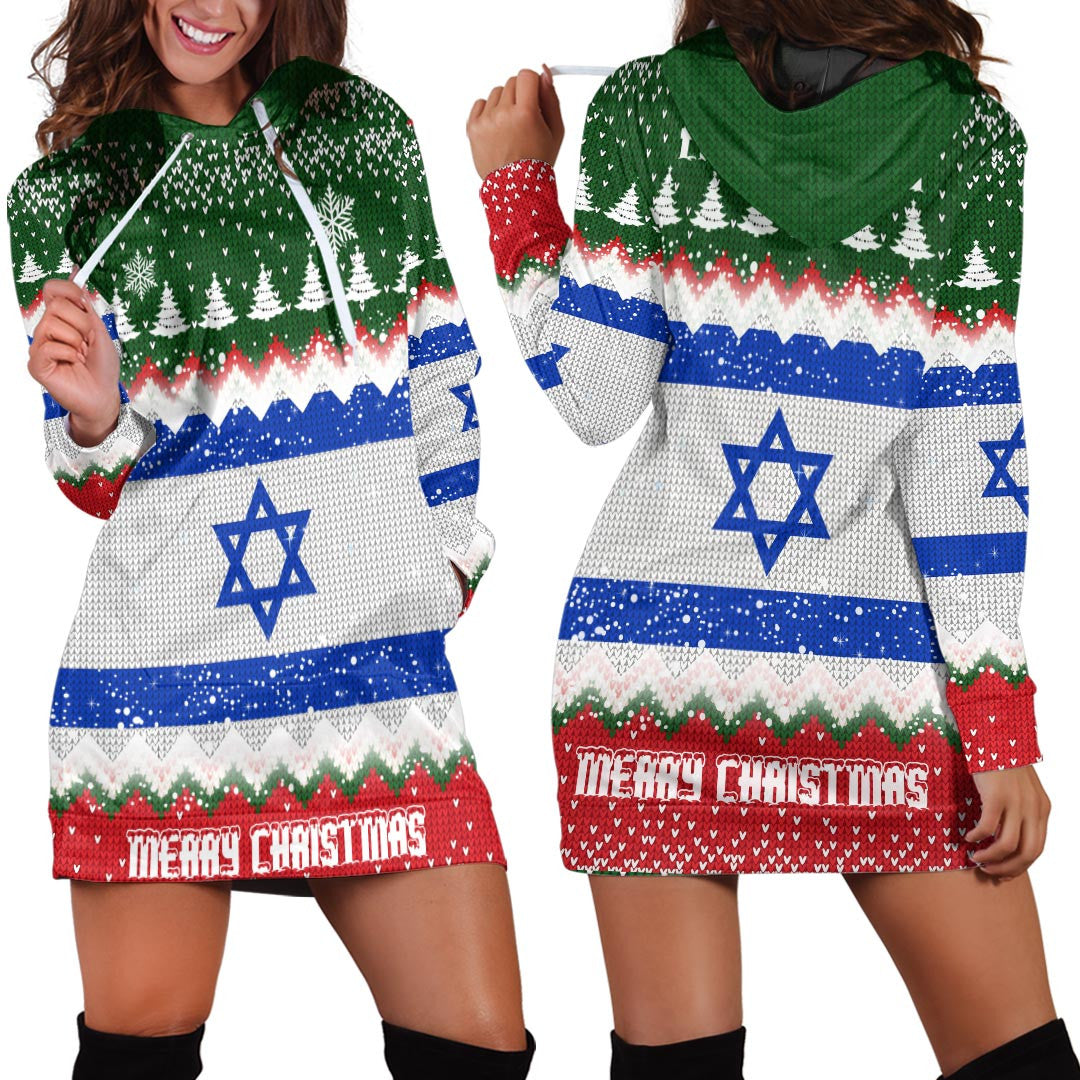 israel-merry-christmas-hoodie-dress