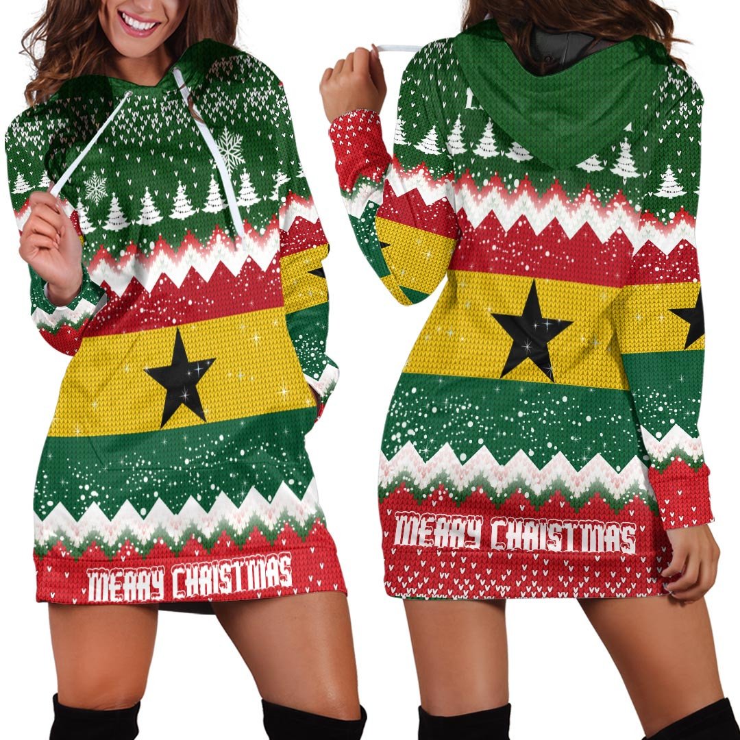 ghana-merry-christmas-hoodie-dress