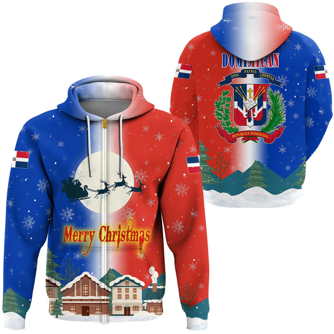 Dominican Hoodie Merry Christmas - Wonder Print Shop