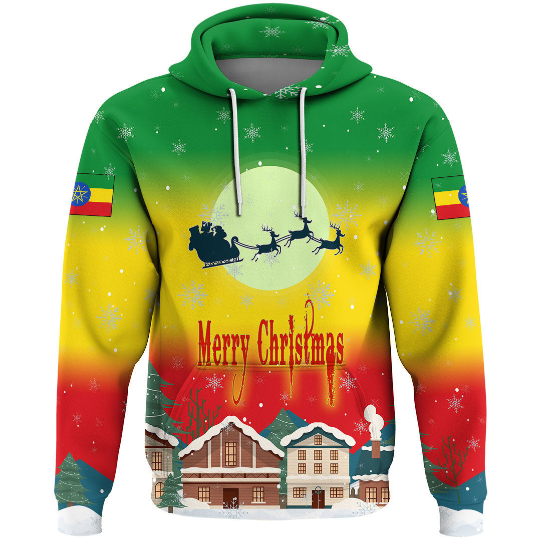 Ethiopia Hoodie Merry Christmas - Wonder Print Shop