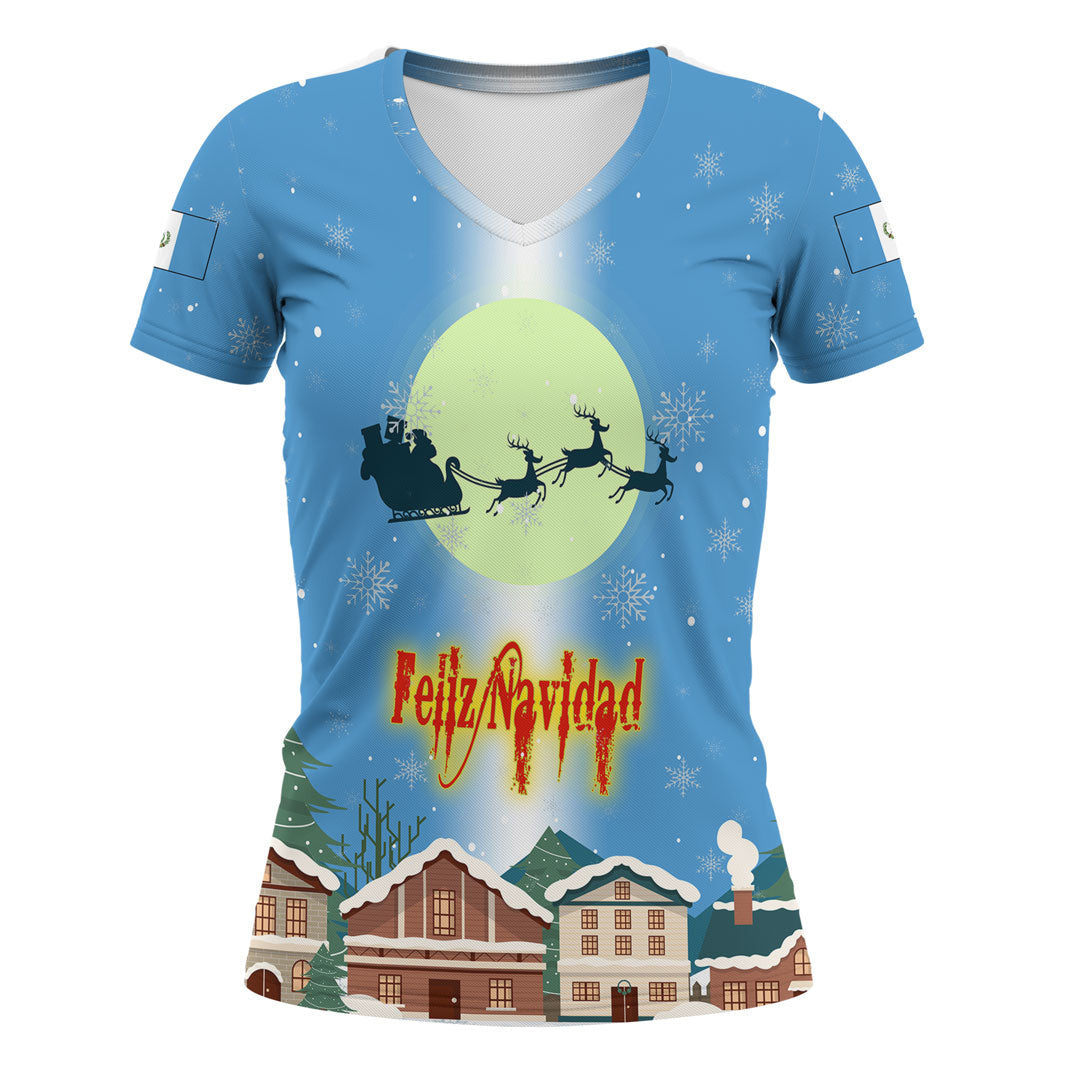 Guatemala V Neck T Shirt Merry Christmas - Wonder Print Shop