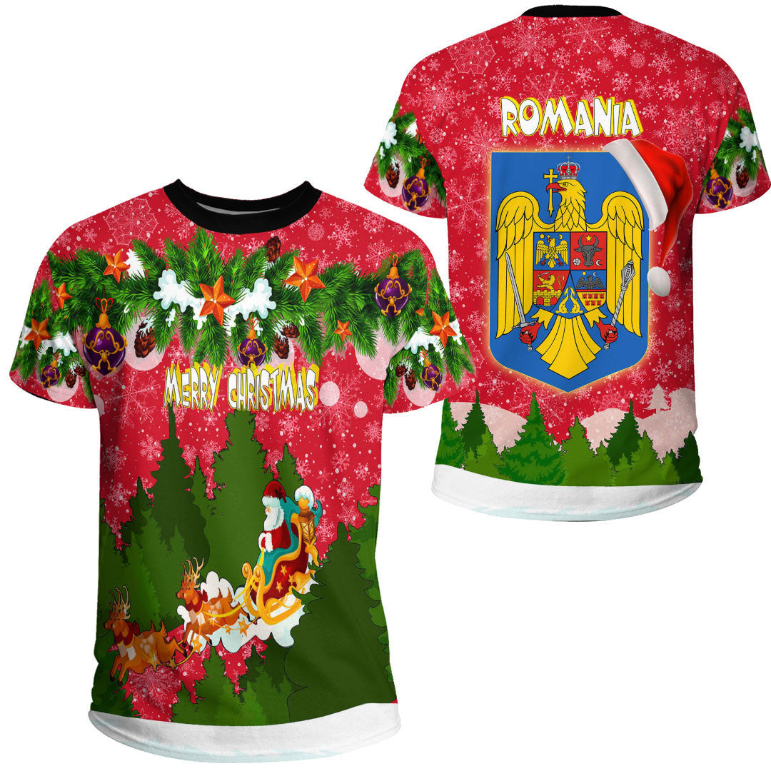 romania-red-xmas-t-shirt