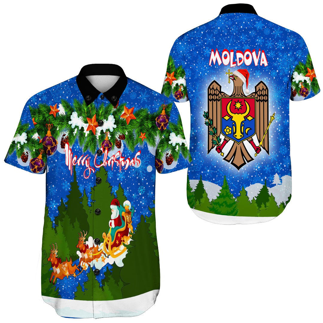 moldova-blue-xmas-shorts-sleeve-shirt